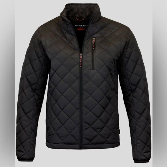 Hawke & Co. Men’s Diamond Quilted Puffer Zip Up Wind Water Resistant Jacket S - Picture 2 of 13